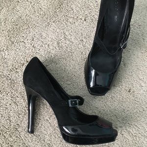 Calvin Klein Peep Toe Mary Jane Stiletto Heels